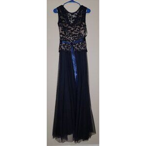 XSCAPE Evening Gown Navy Blue SZ 4‎